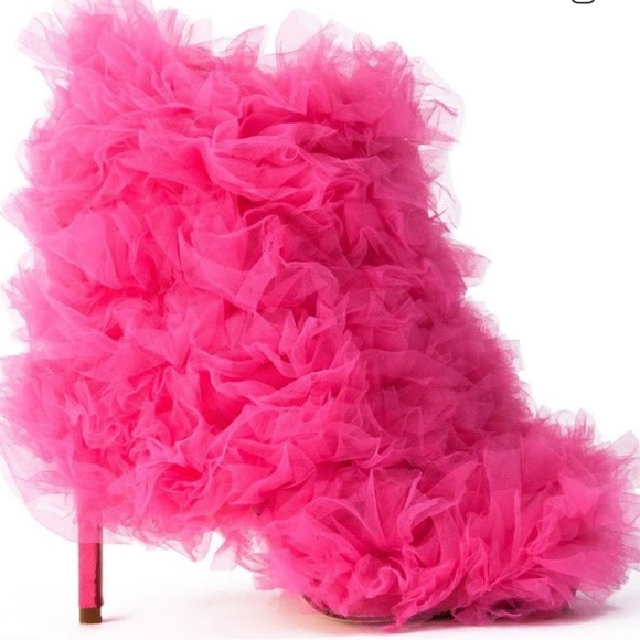 Pink Ruffled Heels - Picture 2 of 6
